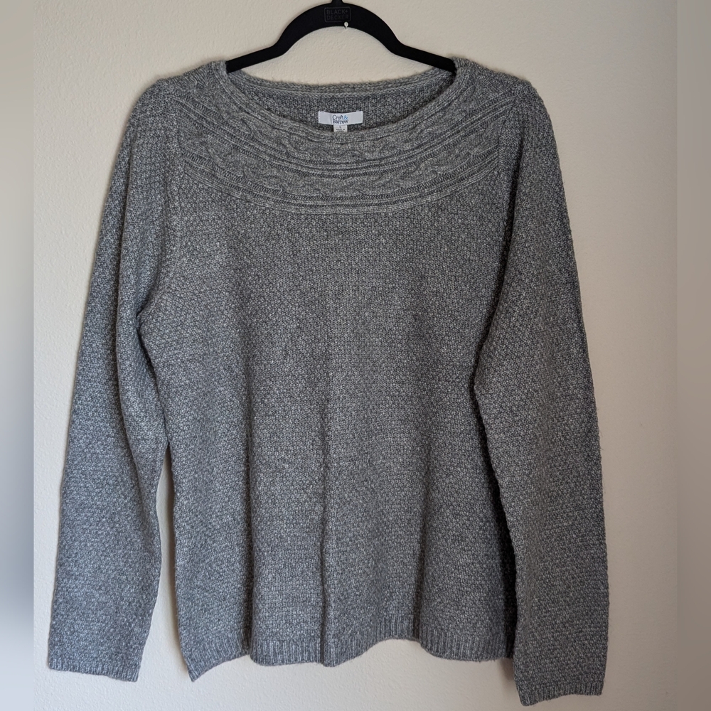 Croft and Barrow Gray Super Soft Sweater Size L